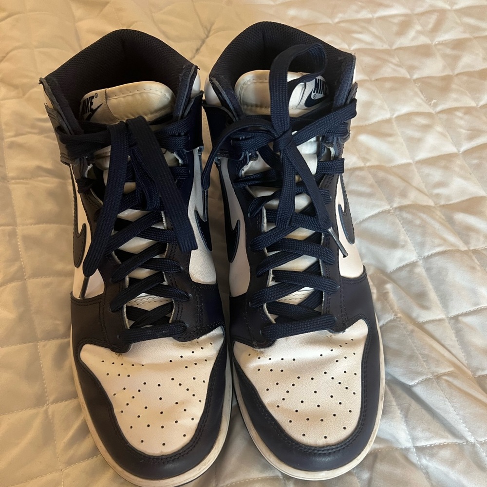 Navy blue Nike dunks
